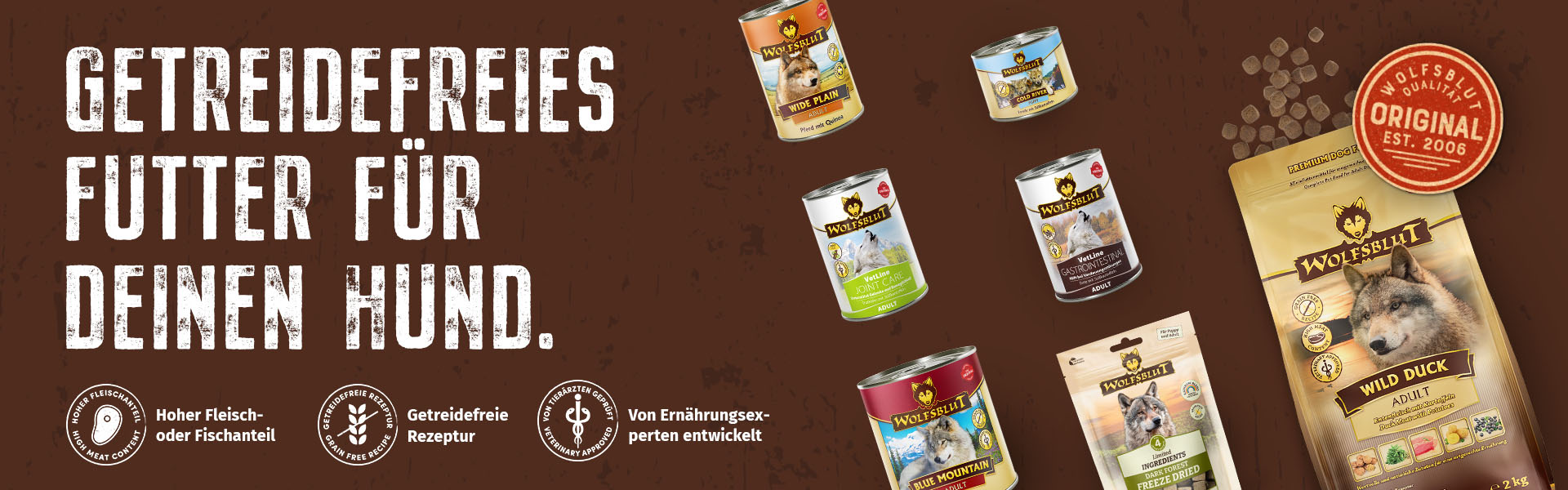 Getreidesfreies und Glutenfreies Hundefutter von WOLSBLUT