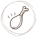 Icon frisches Geflügelfleisch