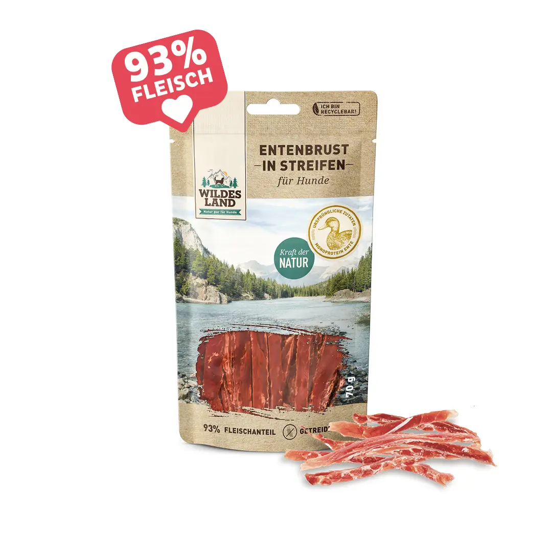 Wildes Land Fleischsnacks für Hunde: Der perfekte Snack für zwischendurch aus 93% Fleisch