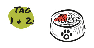 Futterumstellung - Schritt 1